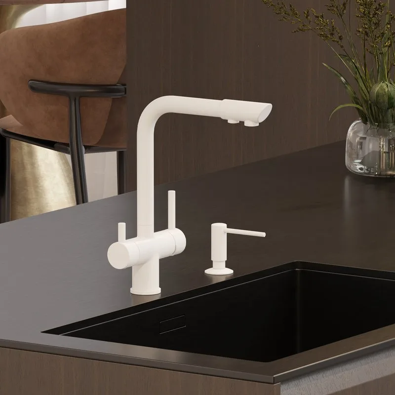 Смеситель для кухни Wasserkraft A8357 белый матовый Sancos — официальный сайт