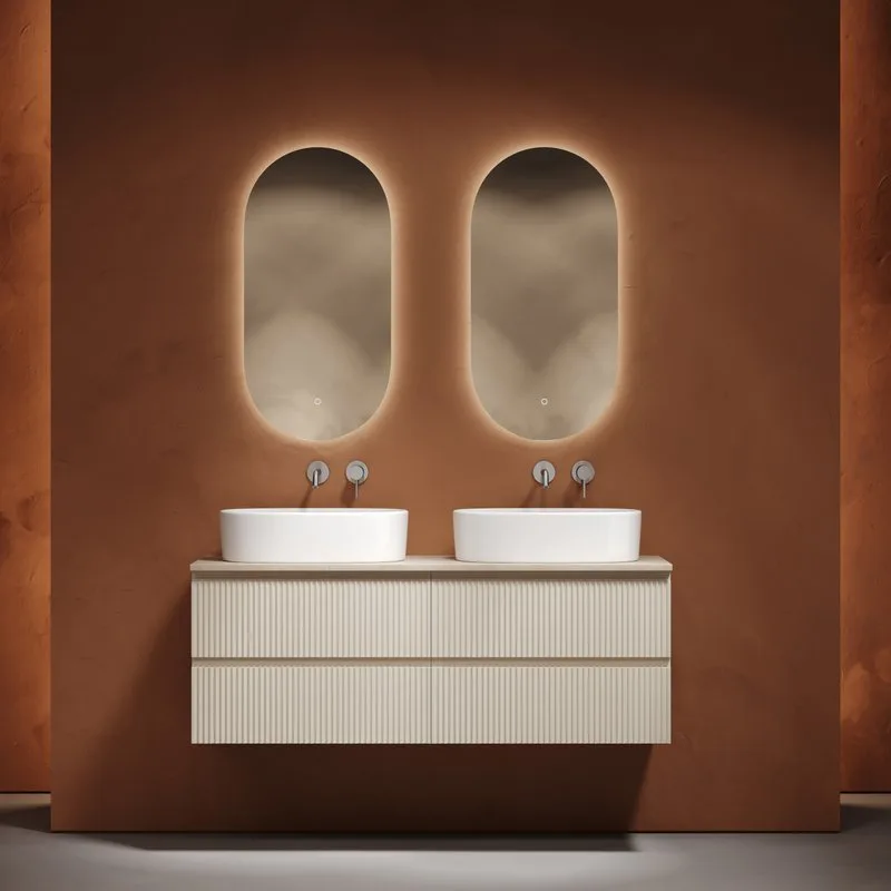 Тумба с раковиной Sancos Snob R 140 beige soft, столешница бежевая TT140A2, раковина CN6075 Sancos — официальный сайт