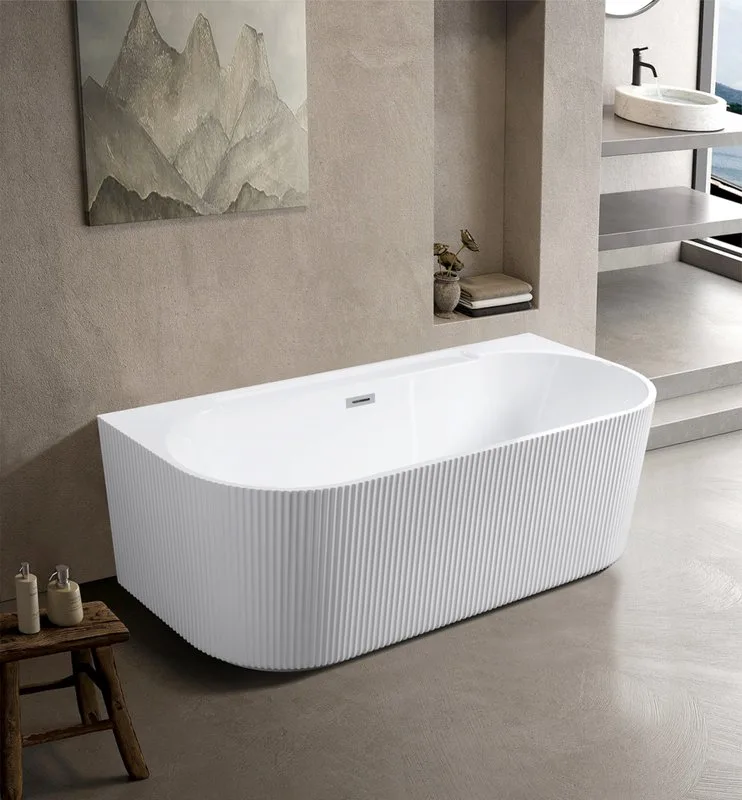 Акриловая ванна Esbano Aruba 170x80 см, пристенная, белая, со сливом-переливом, с донным клапаном Sancos — официальный сайт