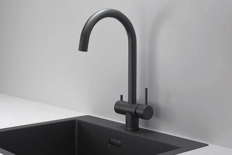 Смеситель для кухни Granula Kitchen Space 7104, черный матовый Sancos — официальный сайт