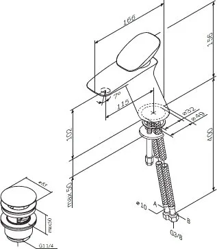 Смеситель для раковины AM.PM Spirit V2.0 F70A82100 с донным клапаном Sancos — официальный сайт