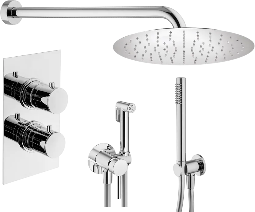 Комплект для ванной Plumberia Selection Ixo KITZXOT18QCR С ВНУТРЕННЕЙ ЧАСТЬЮ, хром Sancos — официальный сайт