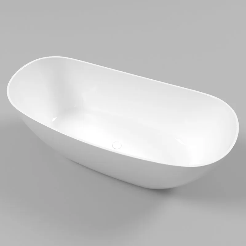 Ванна из искусственного камня WHITECROSS Onyx C 160x75 см, отдельностоящая, белая, овальная, с донны Sancos — официальный сайт