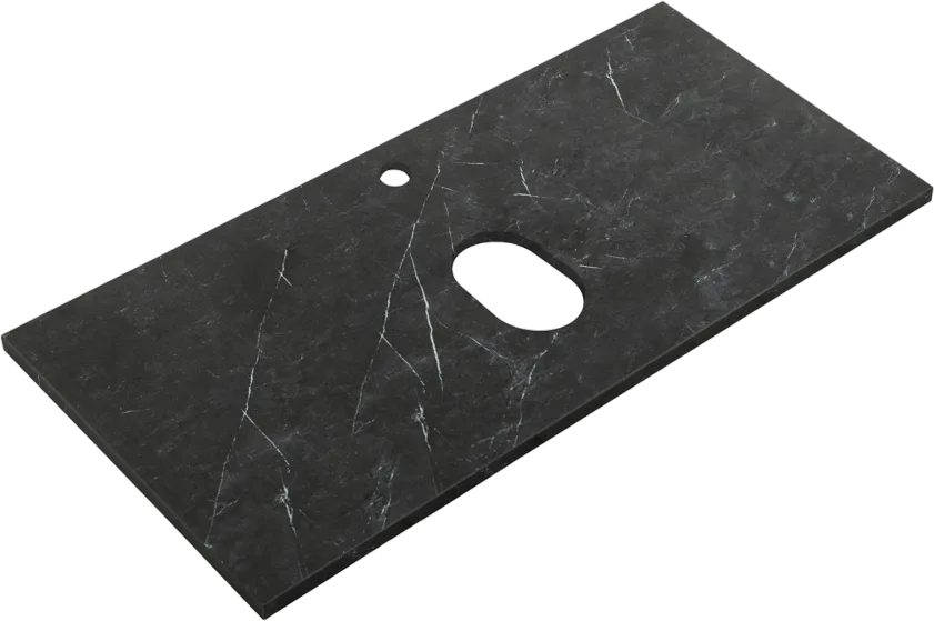 Столешница в ванную под раковину BelBagno KEP-100-MNO marmo nero opaco Sancos — официальный сайт