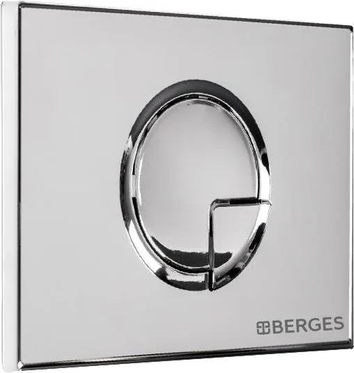 Кнопка смыва Berges Novum R3 хром, глянец Sancos — официальный сайт