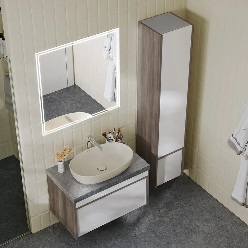 Шкаф-пенал для ванной KERAMA MARAZZI Modula 165 арабика Sancos — официальный сайт