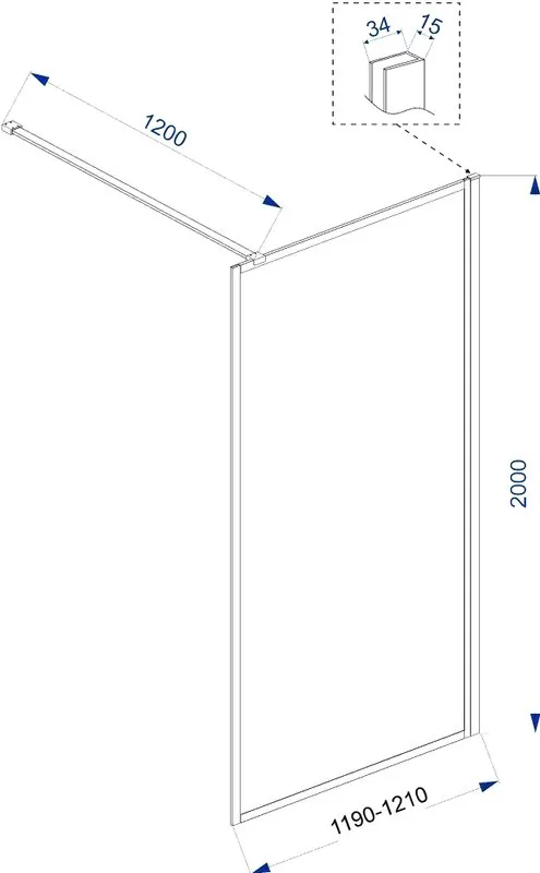 Душевая перегородка Veconi Korato KR80-120-01-C8 120 см Sancos — официальный сайт