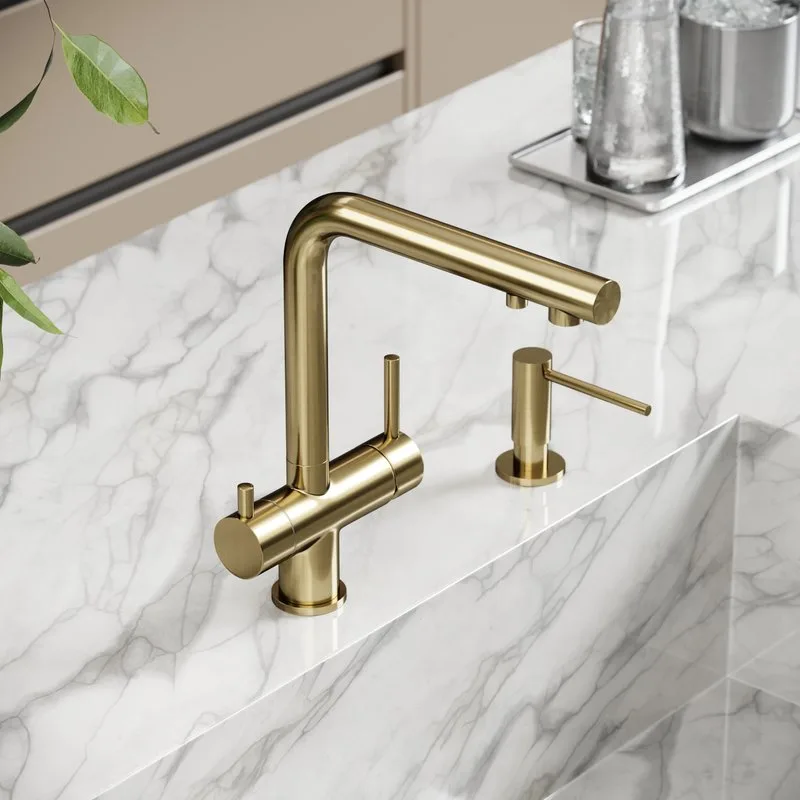 Смеситель для кухни Sancos Foster SC4014BG под фильтр, брашированное золото Sancos — официальный сайт