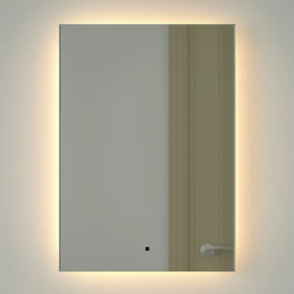 Зеркало Defesto Glow DF 2514R 50х70 с LED-подсветкой, 3000 K, инфракрасный выключатель