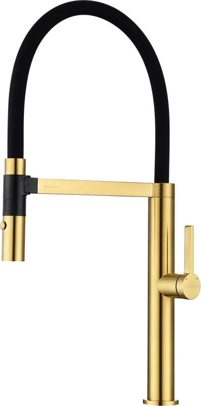 Смеситель для кухни Paulmark Leader Le214101-BG с гибким изливом, брашированное золото Sancos — официальный сайт