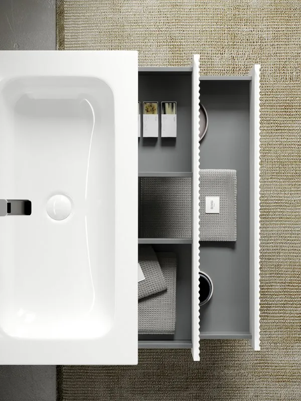 Тумба с раковиной Sancos Snob R 80 см, bianco Sancos — официальный сайт
