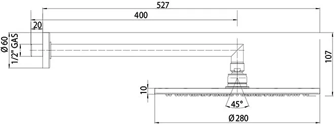 Верхний душ Bossini Cosmo H70596I.030 Sancos — официальный сайт