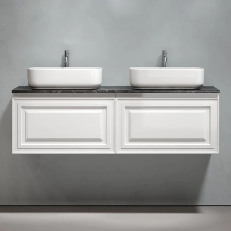 Тумба с раковиной Sancos Very 140 bianco, столешница черный мрамор TT140A1X, раковина CN5043 Sancos — официальный сайт