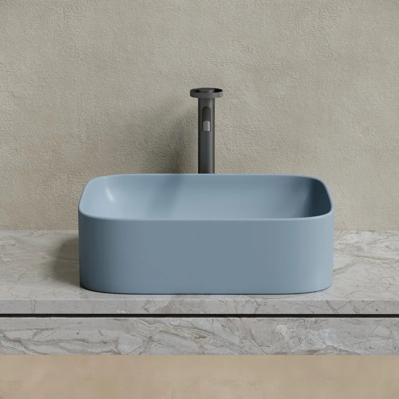 Накладная раковина Ceramicanova Element CN6052MHL серо-голубая матовая Sancos — официальный сайт