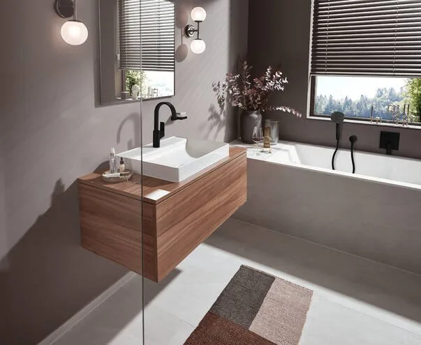 Смеситель для раковины Hansgrohe Vivenis 210 75030670 матовый черный Sancos — официальный сайт