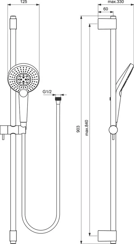 Душевой гарнитур Ideal Standard IdealRain B1763AA Sancos — официальный сайт