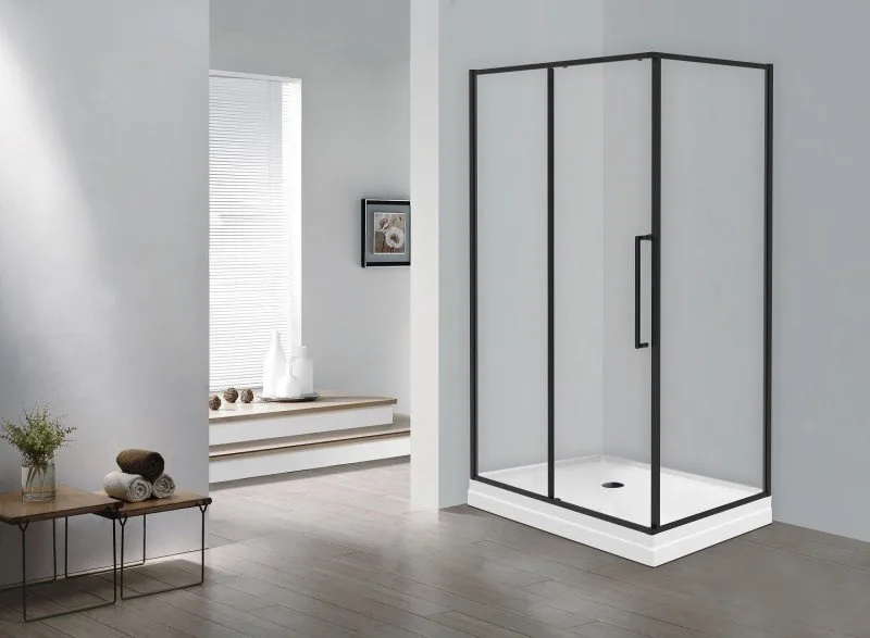 Душевой уголок Esbano Surf ESS-108PS-B 100х80 см, профиль черный, стекло прозрачное Sancos — официальный сайт