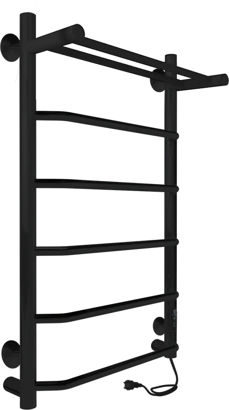 Полотенцесушитель электрический Indigo Roof Lux LCRLE80-40PBRRt с полкой, черный муар Sancos — официальный сайт
