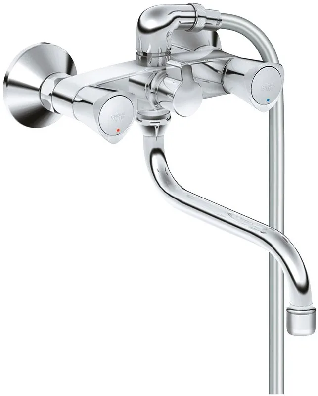 Смеситель с длинным изливом для ванны Grohe Costa S 2679210A, хром Sancos — официальный сайт
