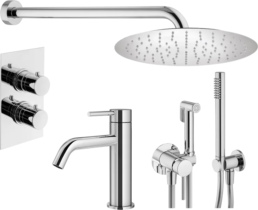 Комплект для ванной Plumberia Selection Ixo KITZXOT18QCR53 С ВНУТРЕННЕЙ ЧАСТЬЮ, хром Sancos — официальный сайт