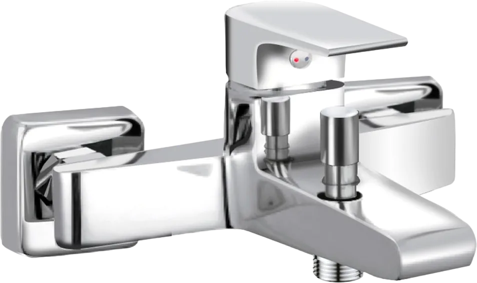 Смеситель для ванны с душем AQUAme Prato AQMP6122, хром Sancos — официальный сайт