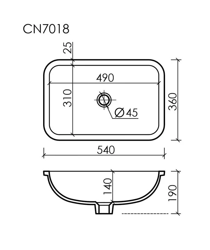 Встраиваемая раковина Ceramicanova Element CN7018 Sancos — официальный сайт
