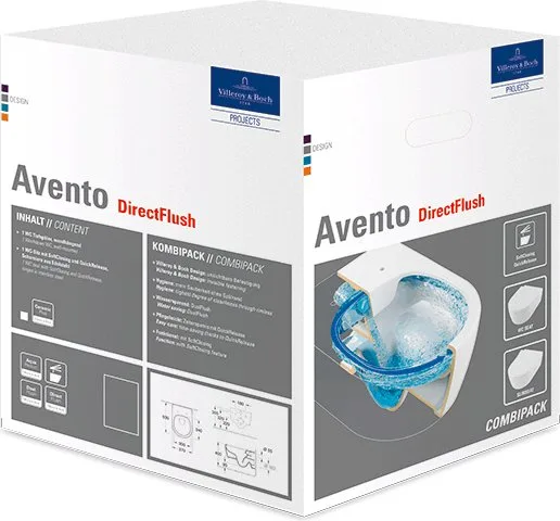 Унитаз подвесной Villeroy & Boch Avento Avento 5656HRR1 Sancos — официальный сайт