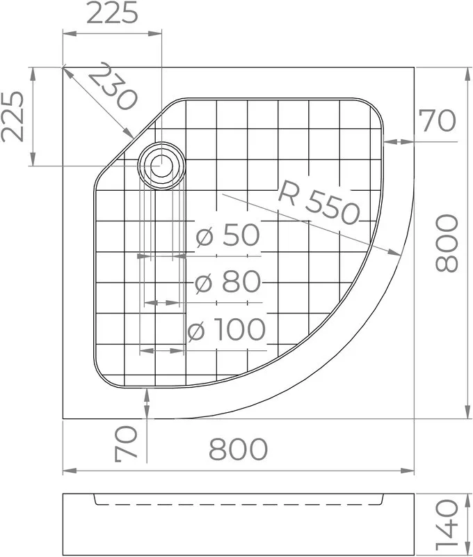 Поддон для душа RGW SMC R W 80x80 Sancos — официальный сайт
