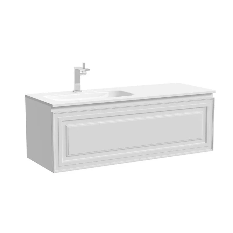 Тумба под раковину Sancos Very 120 подвесная левая Bianco (белый), VR120LW Sancos — официальный сайт