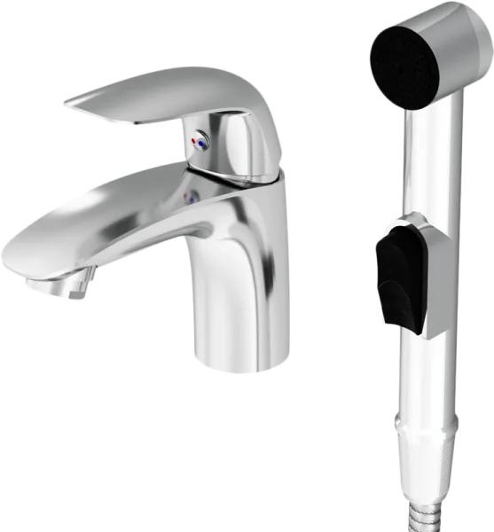 Смеситель для раковины Damixa Palace Bit 310300000 с гигиеническим душем хром Sancos — Оригинал