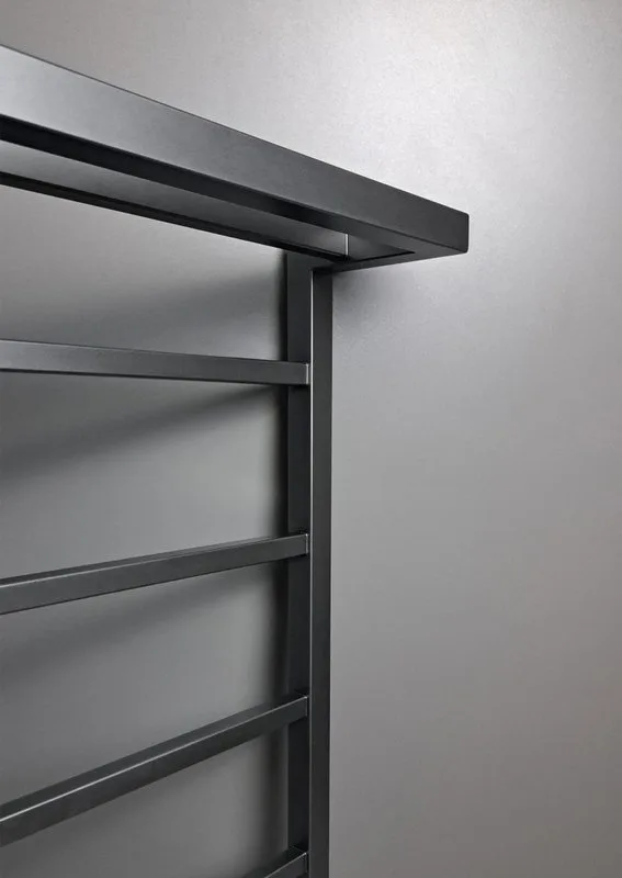 Полотенцесушитель электрический Indigo Forma LEF80-50GFMRt с полкой, graphite metallic Sancos — официальный сайт