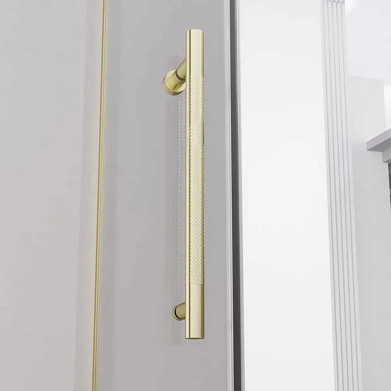 Душевая дверь в нишу Veconi Premium Alassio G 130x200, профиль брашированное золото, стекло прозрачн Sancos — официальный сайт