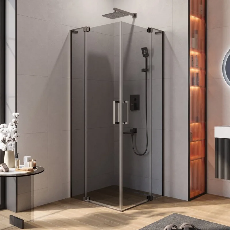 Душевой уголок Cezares Slider A 2 70/80 GRIGIO GM профиль оружейная сталь, стекло серое Sancos — официальный сайт