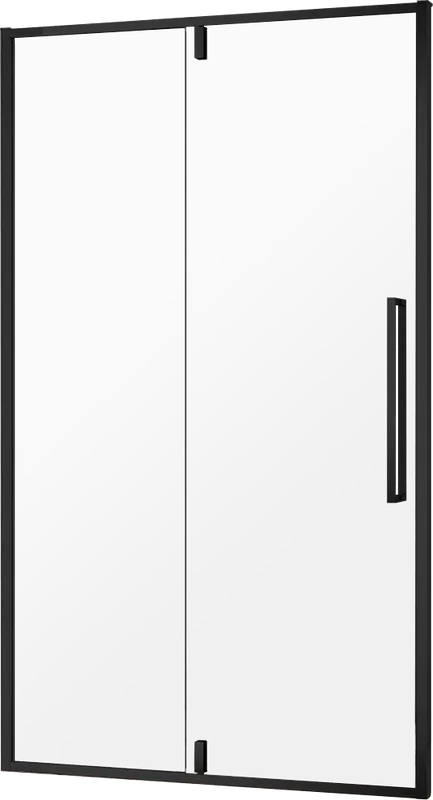 Душевая дверь в нишу AQUAme AQM7108-2-9 90 см, профиль черный матовый, стекло прозрачное Sancos — официальный сайт