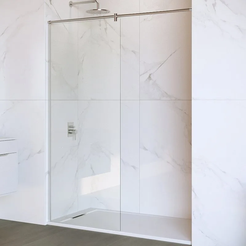 Душевая перегородка RGW Walk In WA-034 100 см, профиль матовый хром, стекло прозрачное Sancos — официальный сайт