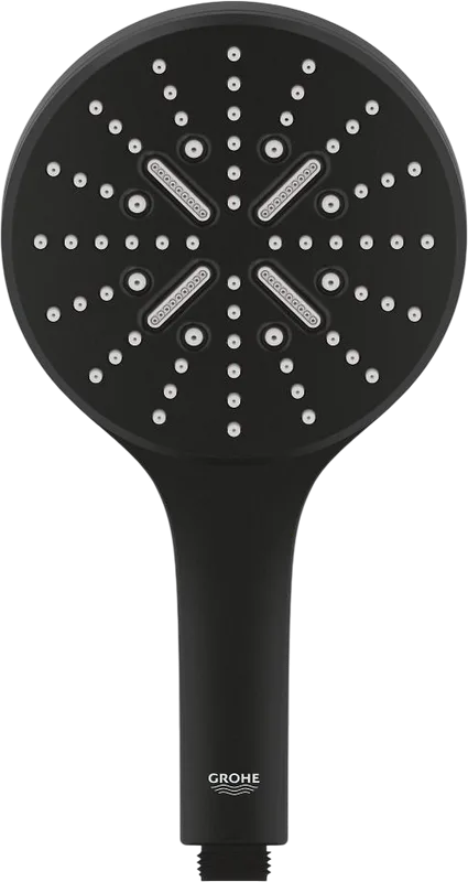 Душевая лейка Grohe Rainshower SmartActive 130 22127KF0 фантомный черный Sancos — официальный сайт