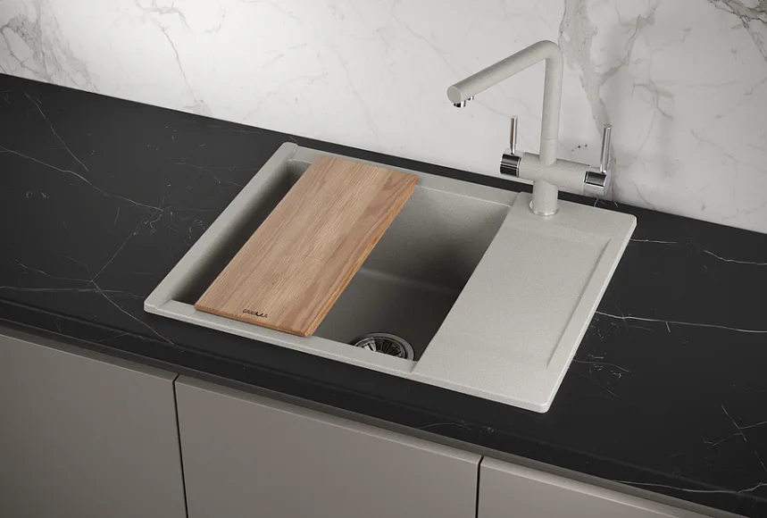 Мойка кухонная Granula Estetica 6202, базальт Sancos — официальный сайт