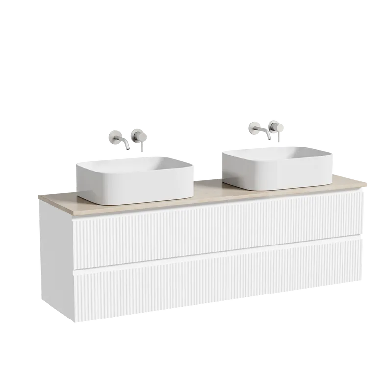 Тумба с раковиной Sancos Snob R 160 bianco, столешница бежевая TT160A2, раковина CN6052 Sancos — официальный сайт
