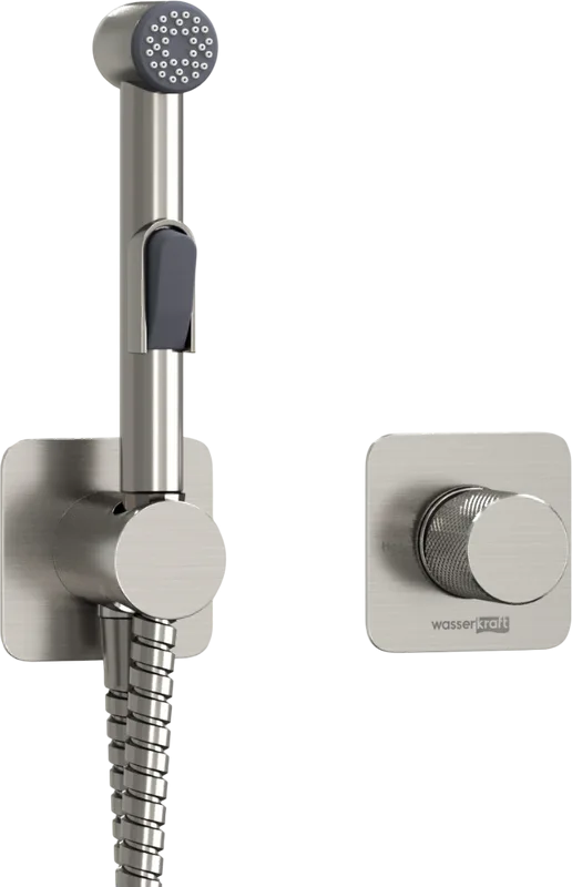 Гигиенический душ Wasserkraft Tauber A6451.275.100.092 со смесителем, С ВНУТРЕННЕЙ ЧАСТЬЮ, никель Sancos — официальный сайт