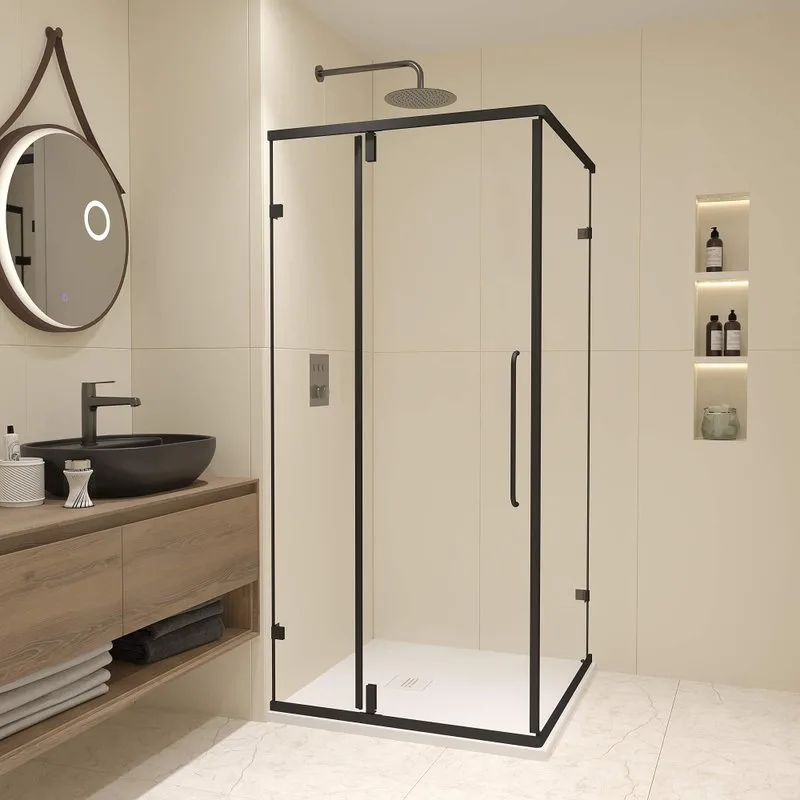 Душевой уголок RGW Classic CL-35-B 90х90x185, профиль матовый черный, стекло прозрачное Sancos — официальный сайт