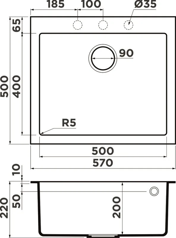 Мойка кухонная Omoikiri Bosen 57A-WH белая Sancos — официальный сайт