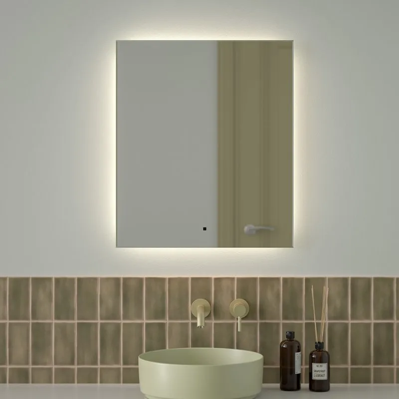 Зеркало Defesto Glow DF 2506R 60х70 с LED-подсветкой, 4 500 K, инфракрасный выключатель