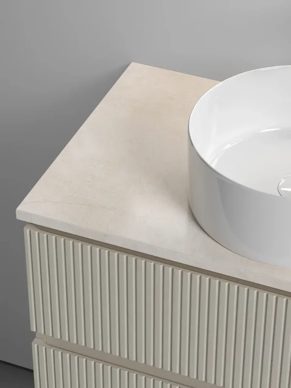 Тумба с раковиной Sancos Snob T 80 см, beige soft, столешница бежевая, раковина CN6032 Sancos — официальный сайт