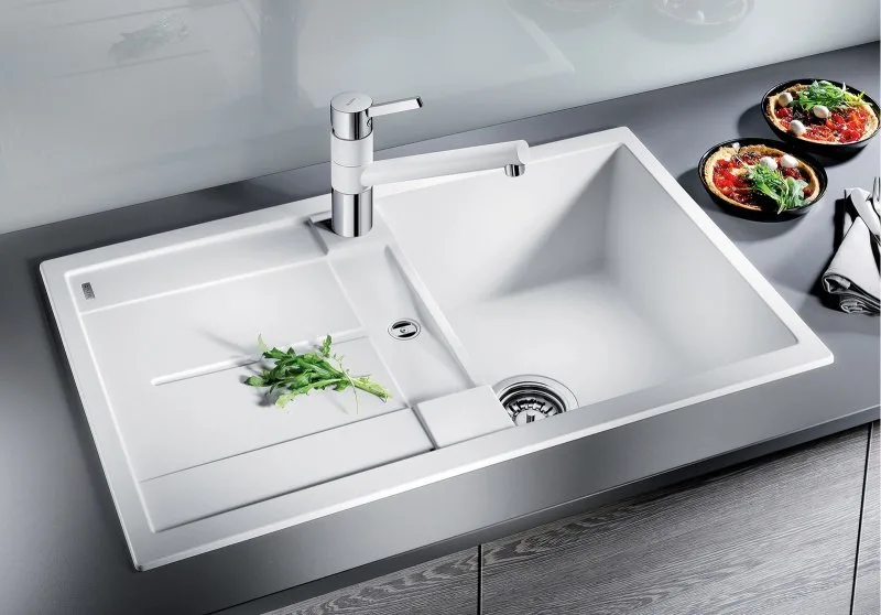 Мойка кухонная Blanco Metra 45S 513028 белая Sancos — официальный сайт