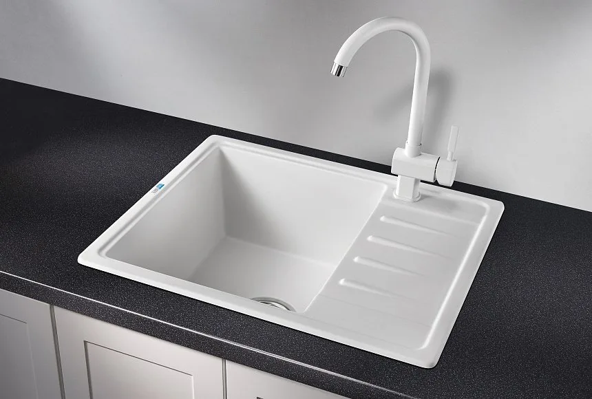 Мойка кухонная Granula Standart 5803, белый Sancos — официальный сайт