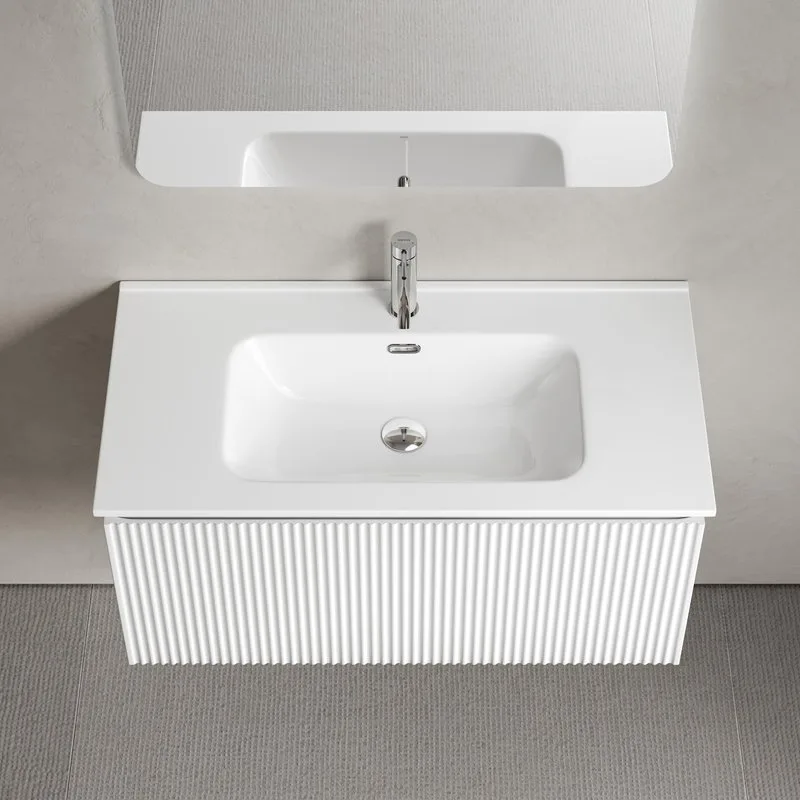Тумба под раковину Sancos Snob R 1.0 90 подвесная Bianco (белый), SNR1.090W Sancos — официальный сайт