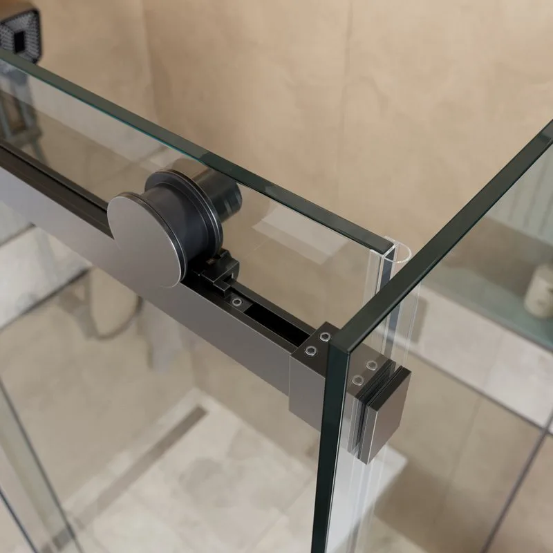 Душевой уголок BelBagno Soft Close-2 AH-1-150/90-C-GM профиль оружейная сталь Sancos — официальный сайт