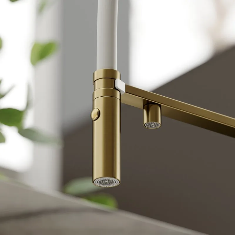 Смеситель для кухни Sancos Imola SC4010BG с гибким изливом, брашированное золото Sancos — официальный сайт