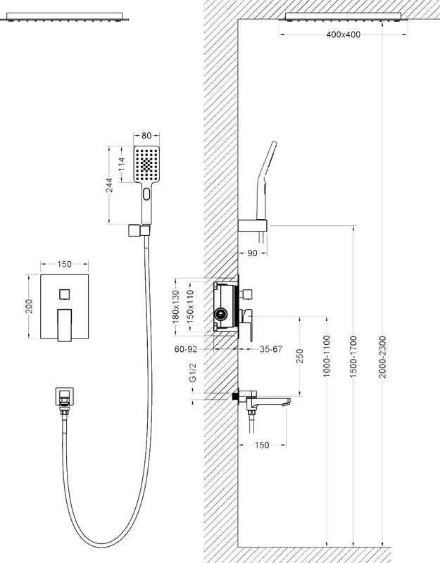 Душевой комплект Timo Selene SX-2039/00SM, С ВНУТРЕННЕЙ ЧАСТЬЮ, хром Sancos — официальный сайт