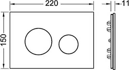 Кнопка смыва TECE Loop Modular 9240665 хром матовый, лицевая панель кофейная Sancos — официальный сайт